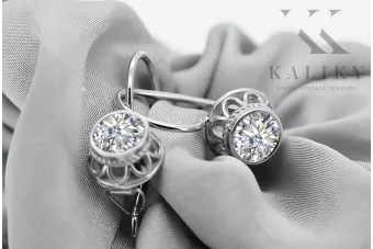Cercei Vintage Zircon Lira sterlină de argint 925 vec117s